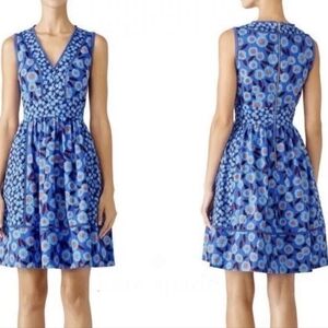 Kate Spade New York Blue Tangier Floral Dress Size 6 MSRP $350